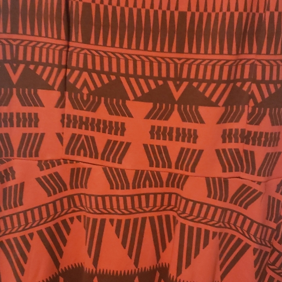 New York and Company Orange and Brown Dress - Picture 2 of 3